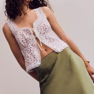 Reformation Rosalie Linen Top